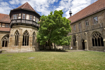 Fototapeta premium Maulbronn Monastery, Germany (cloister from outside): is a former Cistercian abbey and one of the best-preserved in Europe, was named a UNESCO World Heritage Site in 1993.