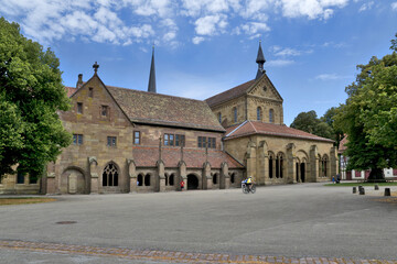 Maulbronn Monastery from outside, Germany: is a former Cistercian abbey and one of the best-preserved in Europe, was named a UNESCO World Heritage Site in 1993. - obrazy, fototapety, plakaty