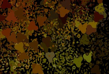 Dark Green, Yellow vector background with abstract shapes.