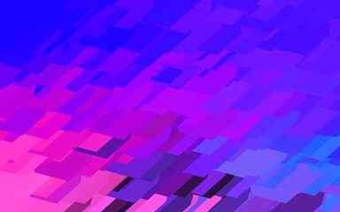 Dark Pink, Blue vector pattern with colorful hexagons.