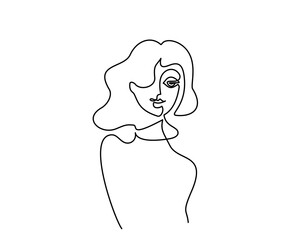 International women day card. Abstract portrait of a woman