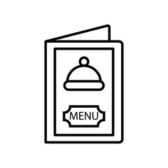Menu card for the party food line icon