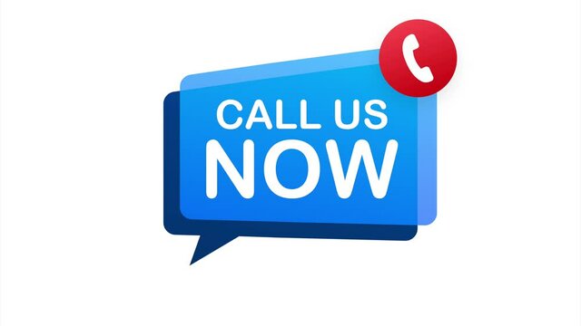 Call us now. Information technology. Telephone icon. Customer service. stock illustration.