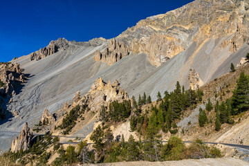 The Deserted Casse and the Izoard Pass in the french Alps, France.