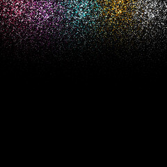 Fototapeta na wymiar Colorful sparkling confetti, wide horizontal orientation. Vector. eps 10