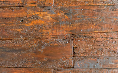 Panorama de vieilles planches de vieux bois rustique pour création d'arrière-plan.