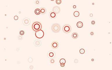 Light Orange vector template with circles.