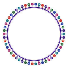 Naklejka premium Cute monsters frame