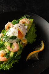 avocado and poached egg sandwich