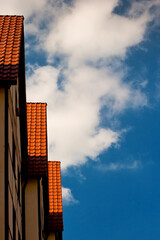 Tiled roofs - 408597970