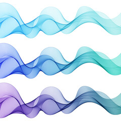 Set of blue abstract wave design element. eps 10