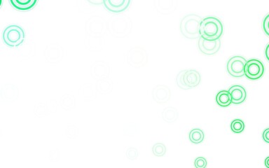 Light Green vector background with spots.