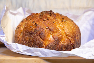 Freshly homebaked bread, rustic style