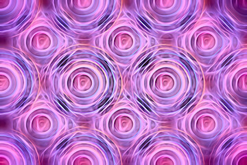 Obraz na płótnie Canvas Bright pattern of pink and purple rings. Abstract digital background and texture 