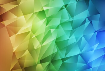 Obraz premium Light Blue, Yellow vector background with polygonal style.