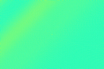 Green and yellow dotted halftone vector background. Subtle halftone digital texture. Faded dotted gradient