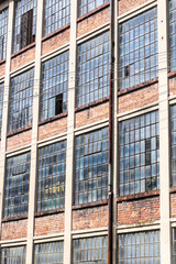 Wall of an old abandoned factory