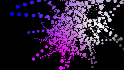 Abstract colorful illustration circle round dot texture pattern in black background for design concept