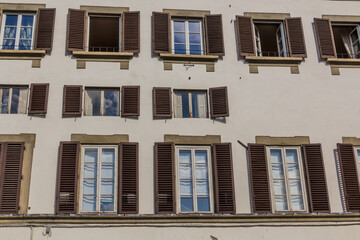 Typical houses with shutters in Florence, Italy
