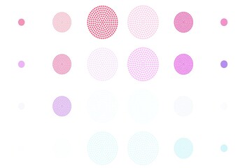 Light Blue, Red vector pattern with spheres.
