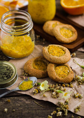 cookies with orange jam