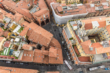 Aerial view of central Bologna, Italy © Matyas Rehak