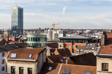 Skyline of Brussels, capital of Belgium