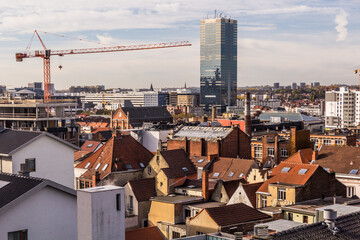 Skyline of Brussels, capital of Belgium