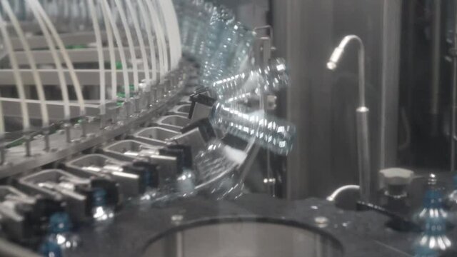 Filling bottled spring water manufacturing