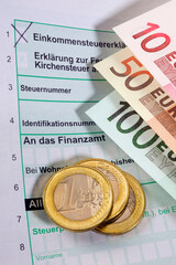 Formular für Einkommensteuererklärung beim Finanzamt