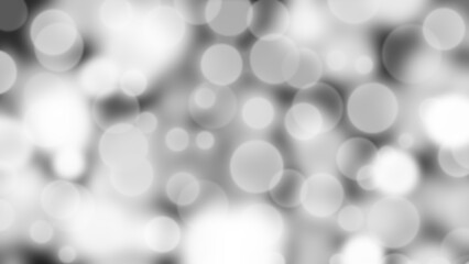 Obraz premium Abstract white and black background with Circle bokeh. Light blurred of light glitter. Glow texture background