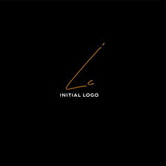 LC handwritten logo for identity