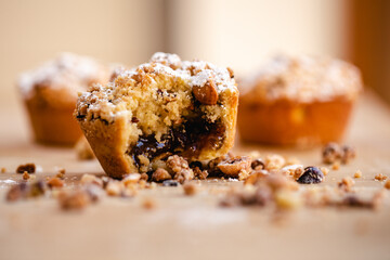 Mince pie with a bite taken out of it