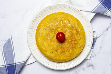 Homemade Spanish Omelette with Potatoes and Eggs