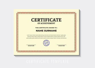 Illustration vector graphic of certificate, for certificate template, certification, certificate award, certificate work, medallion, etc