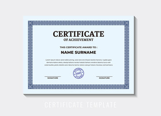 Illustration vector graphic of certificate, for certificate template, certification, certificate award, certificate work, medallion, etc