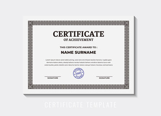 Illustration vector graphic of certificate, for certificate template, certification, certificate award, certificate work, medallion, etc