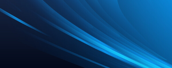 Abstract shiny bright blue waves banner design