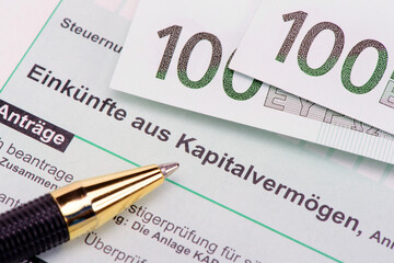 Formular für Kapitalsteuer beim Finanzamt