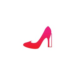 Letter I with Women shoe, high heel logo icon design vector