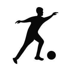 Football, Soccer Silhouette Vector Design Illustration