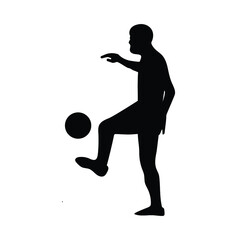 Football, Soccer Silhouette Vector Design Illustration