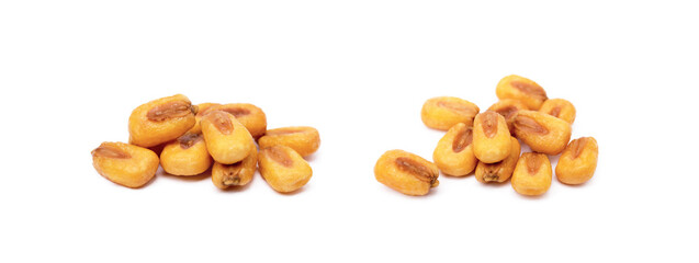 Salted roasted corn isolated on white background