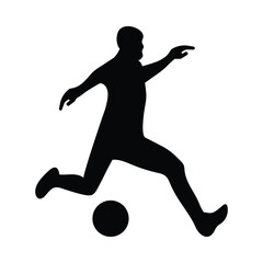 Football, Soccer Silhouette Vector Design Illustration