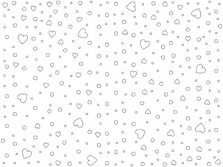 Modern pattern with hearts, art, cute card, concept of love, design for decoration, wrapping paper, print, fabric or textile, romantic, isolated, nice design, vector illustration