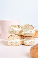 everything bagel with cream cheese