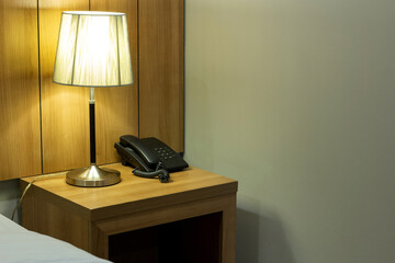Table Lamp on Bedside in The Bedroom