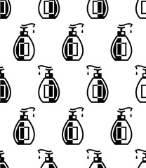 Lotion Bottle Icon Seamless Pattern