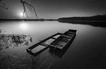 sunset on the lake