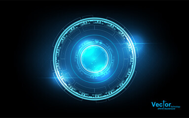 Technology blue background abstract art design for network circuit communication energy power concept art